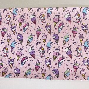 ❤️10/$10❤️ Cute and Cuddly Ice Cream Cones Faux Leather Sheet
